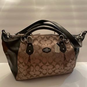 Khaki/ Mahogany Col Sig Satchel